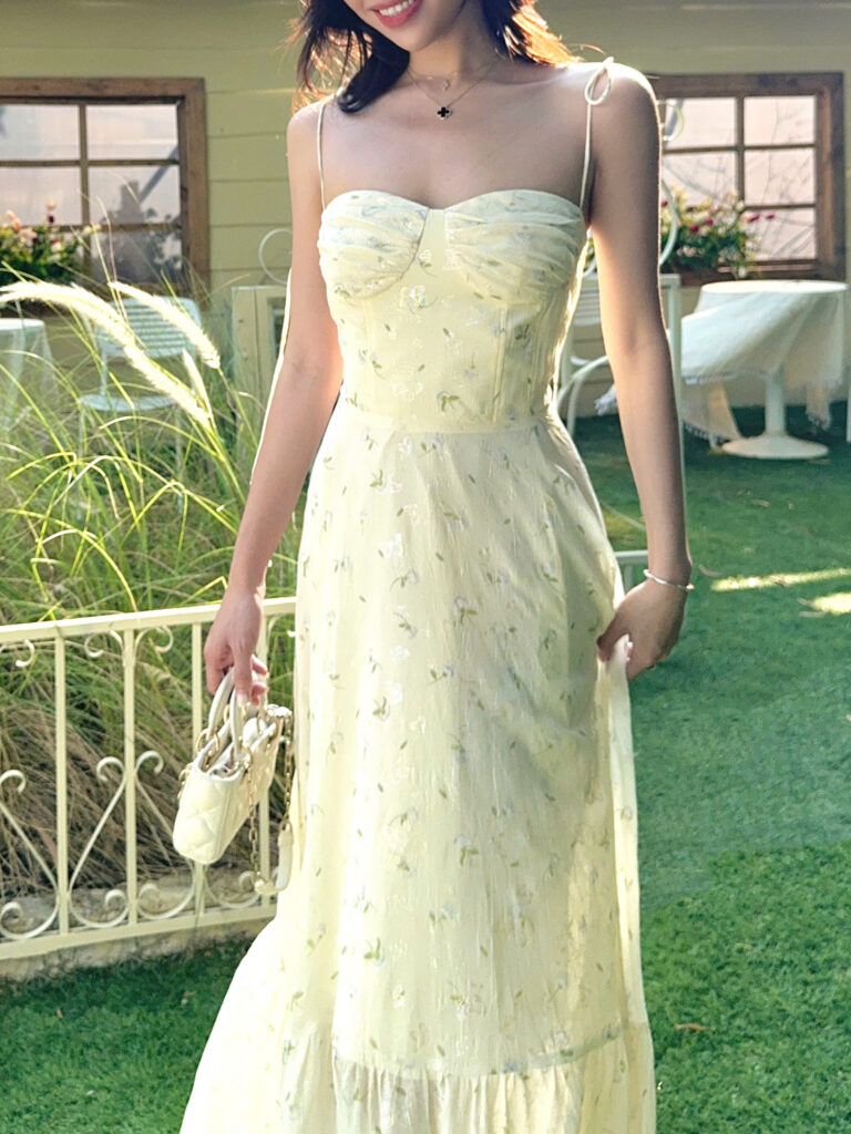 Merlisa dress - Yellow Chiffon - Image 3