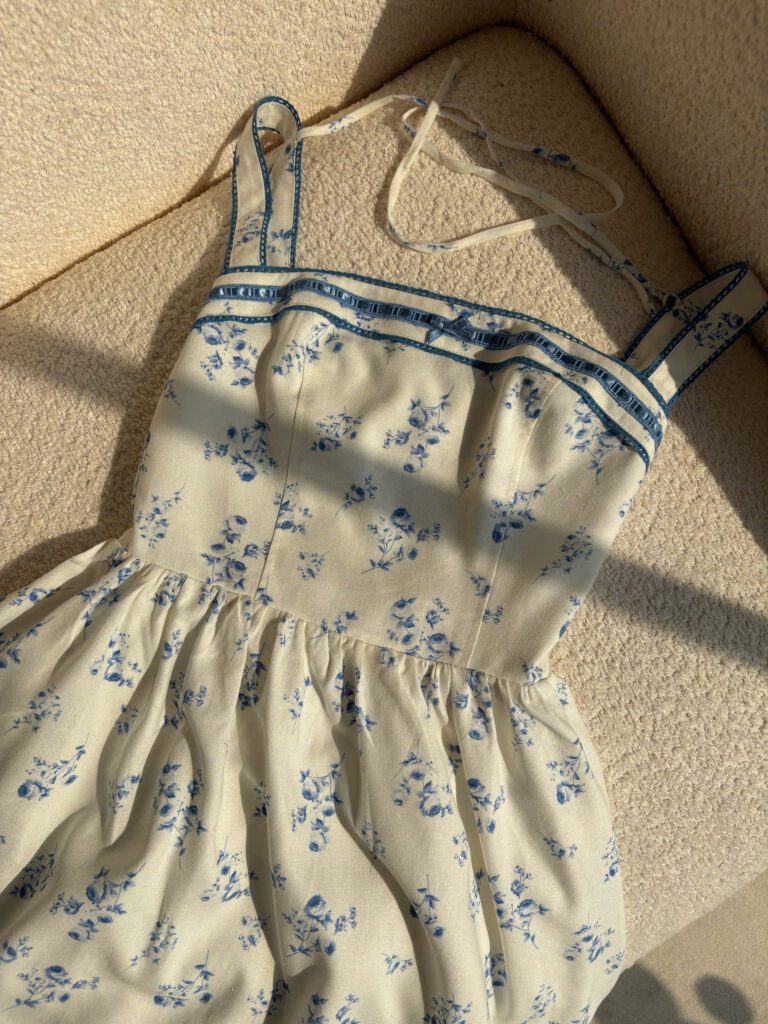 Juliette dress - Blue floral - Image 4