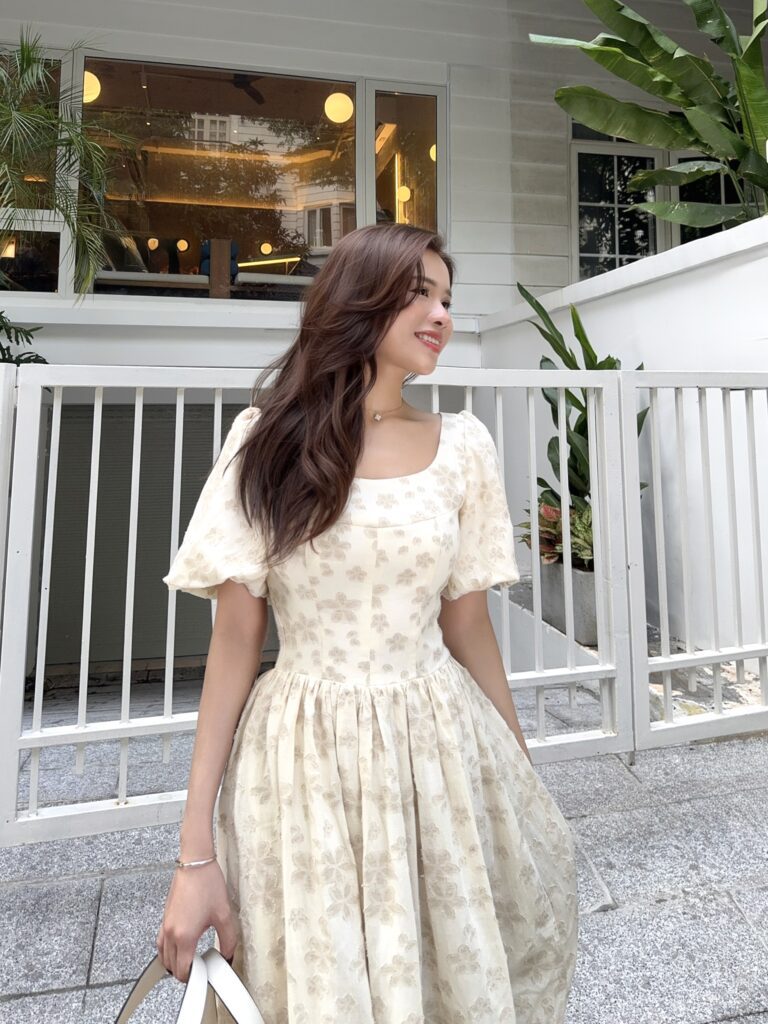 Monica Dress - Brown Floral