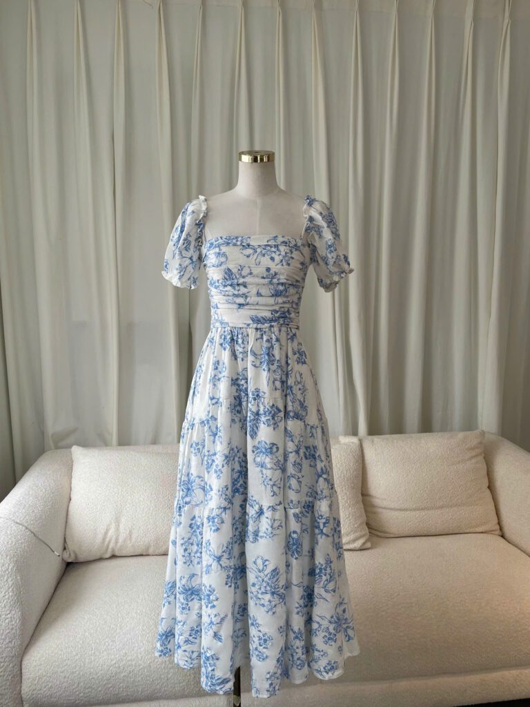 Emily Dress - Blue Floral - Image 8
