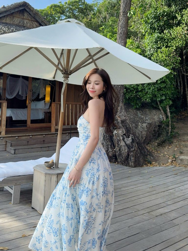 Emily Dress - Blue Floral - Image 7