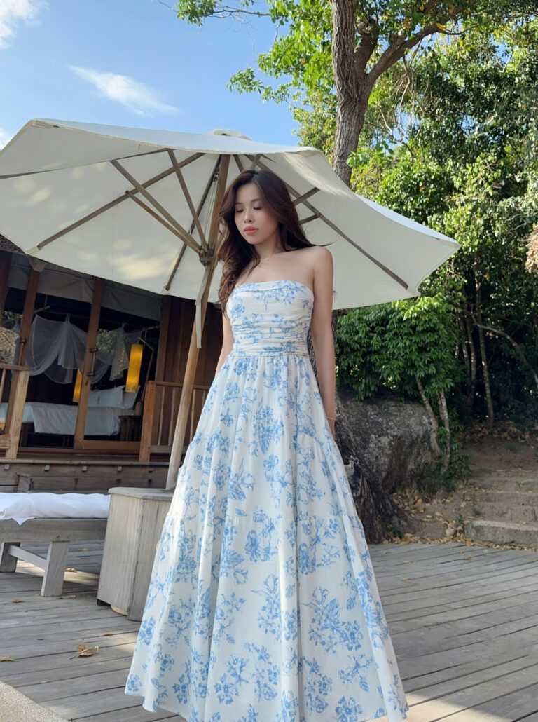 Emily Dress - Blue Floral - Image 4
