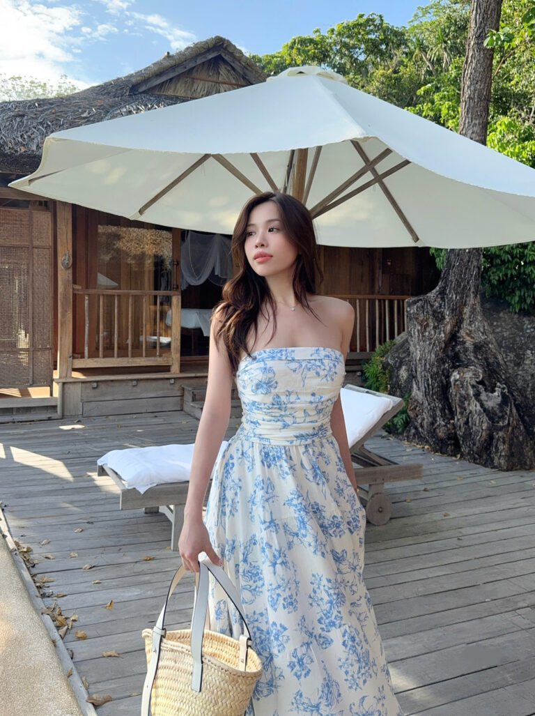 Emily Dress - Blue Floral - Image 6