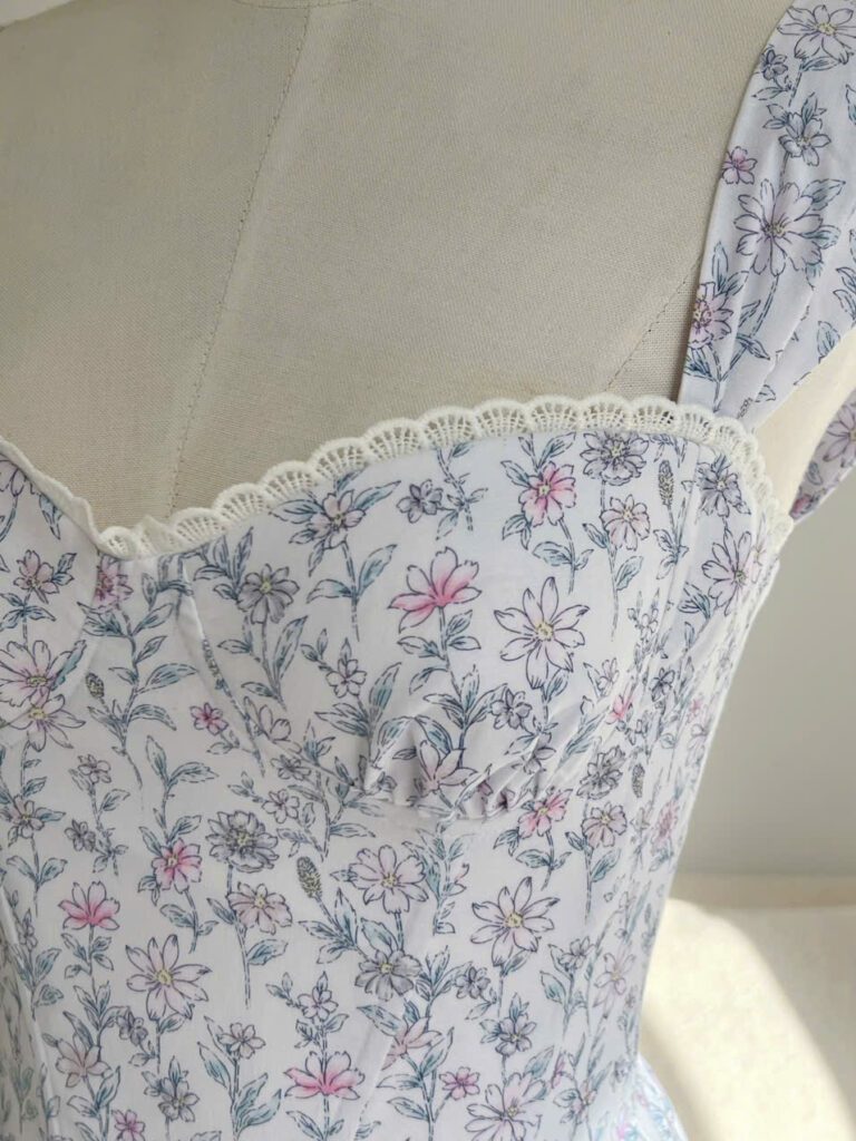 Lily Dress - Powder Blue Floral - Image 12