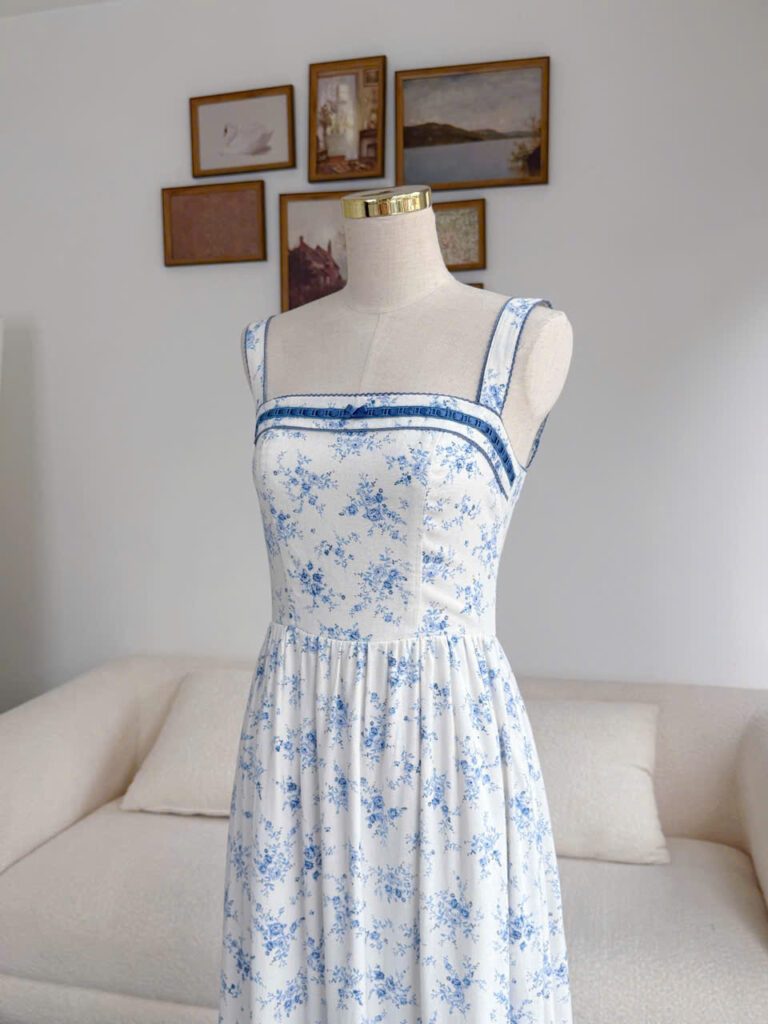 Julliette Dress - Blue Floral - Image 4