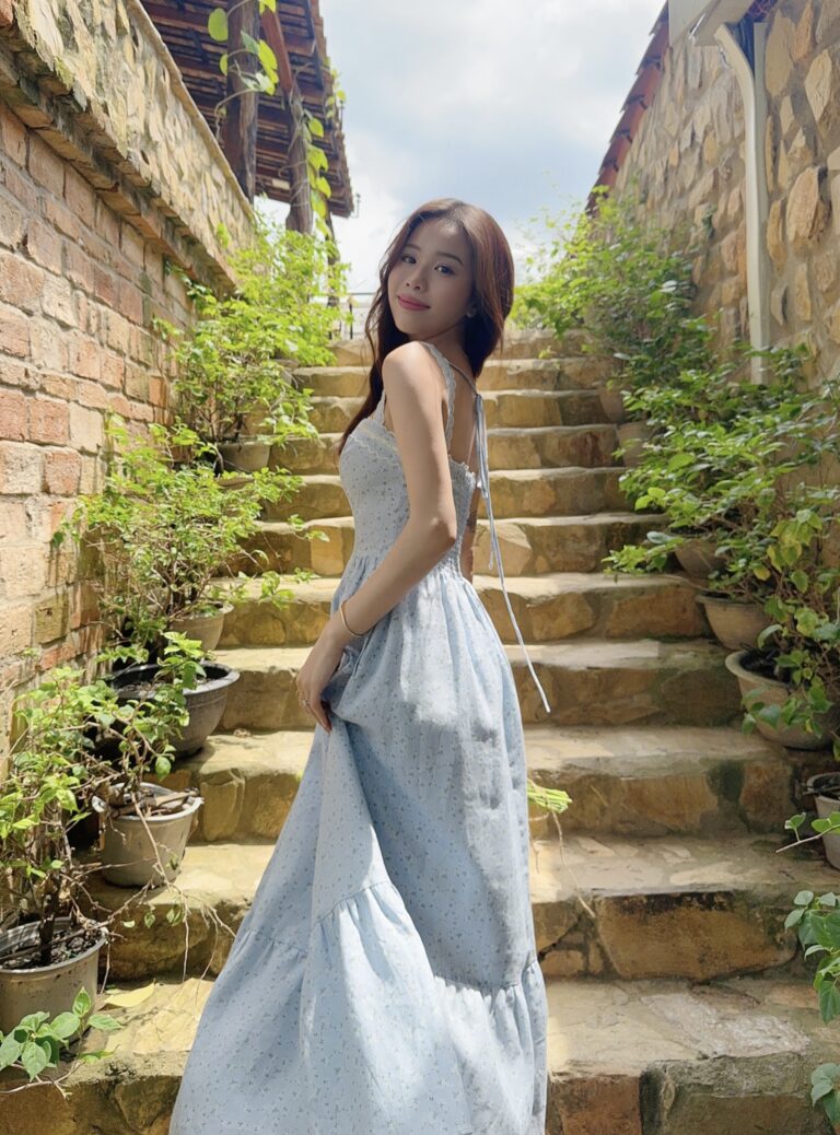 Julliette Dress - Blue With Yellow Floral - Image 4