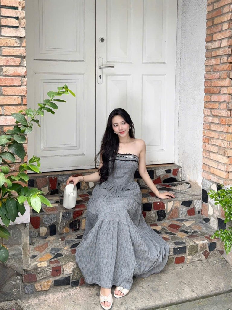Oriana Dress - Dark Grey - Image 5