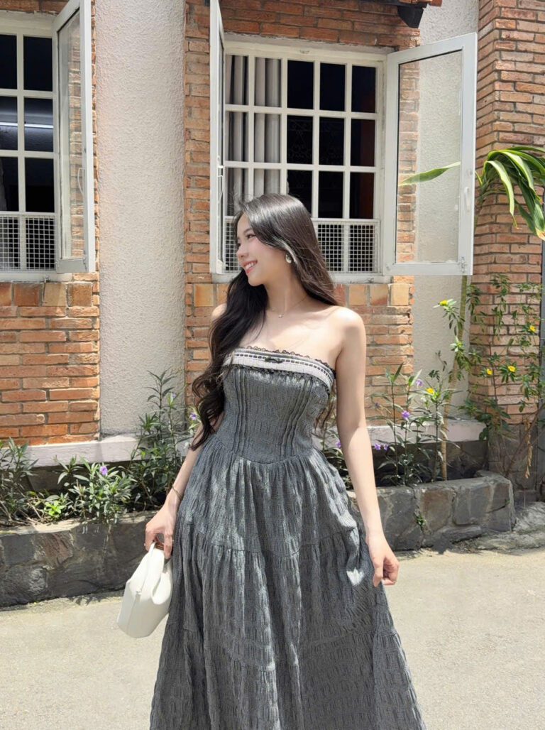 Oriana Dress - Dark Grey - Image 3