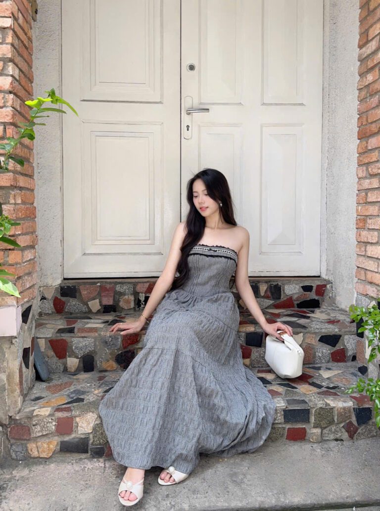 Oriana Dress - Dark Grey - Image 7