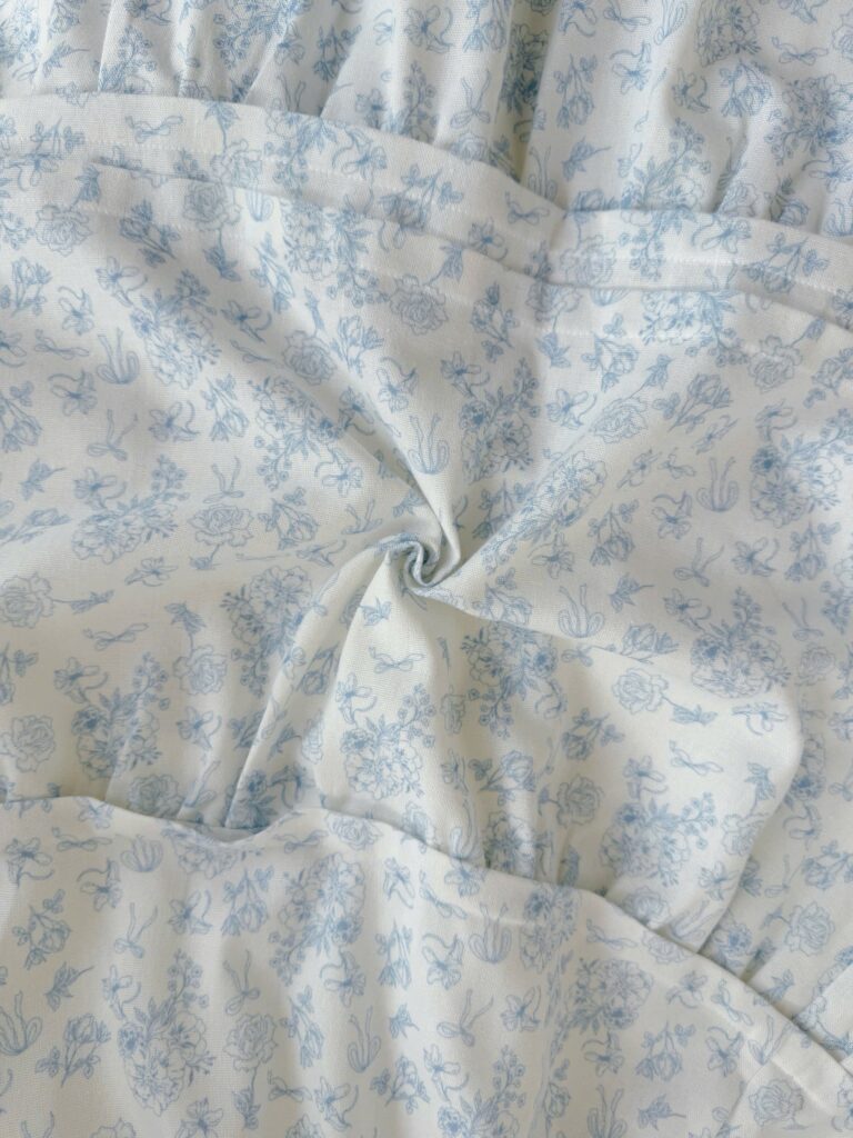 Bianca Dress - White Blue Floral - Image 6
