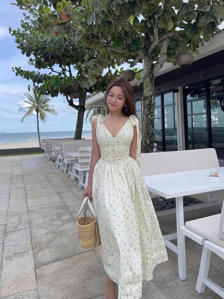 Evanie Dress - White Floral - Image 3