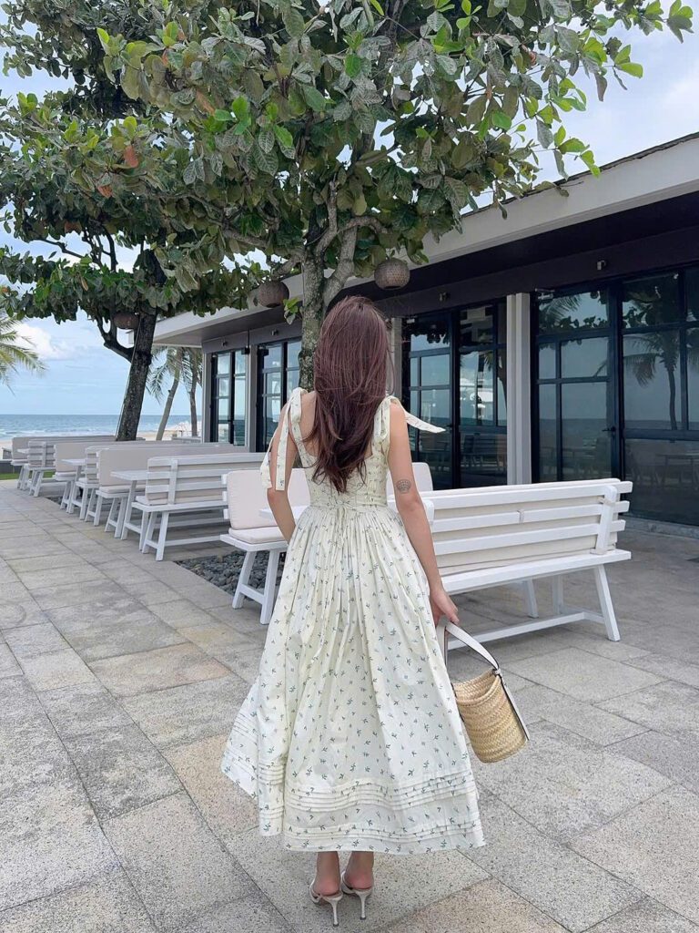 Evanie Dress - White Floral - Image 5