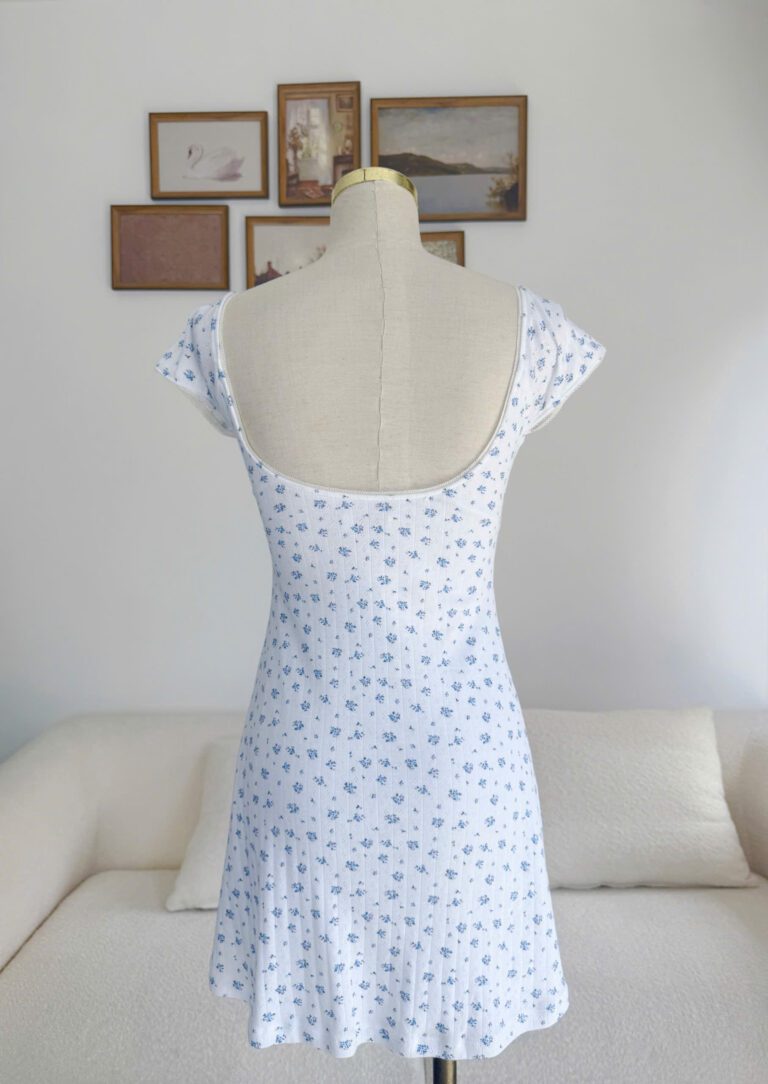 Molie Mini Dress - White Floral - Image 4