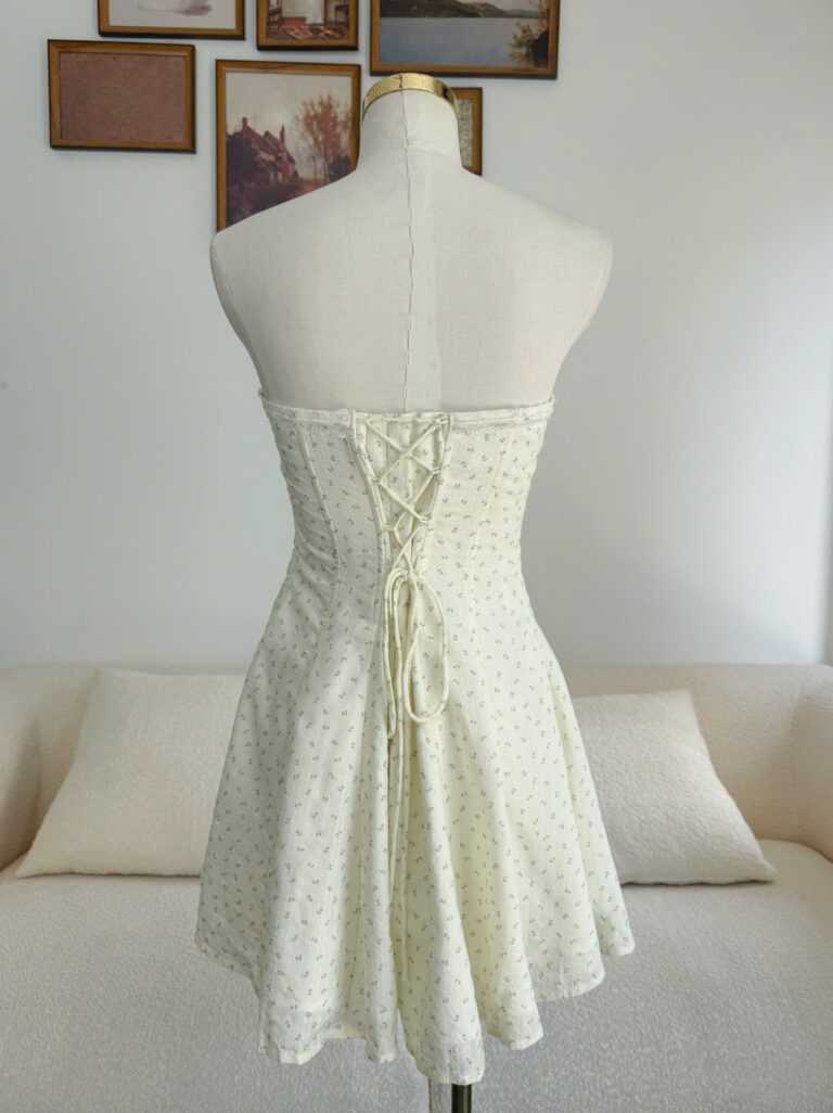 Daisy Dress - White Purple Floral - Image 4