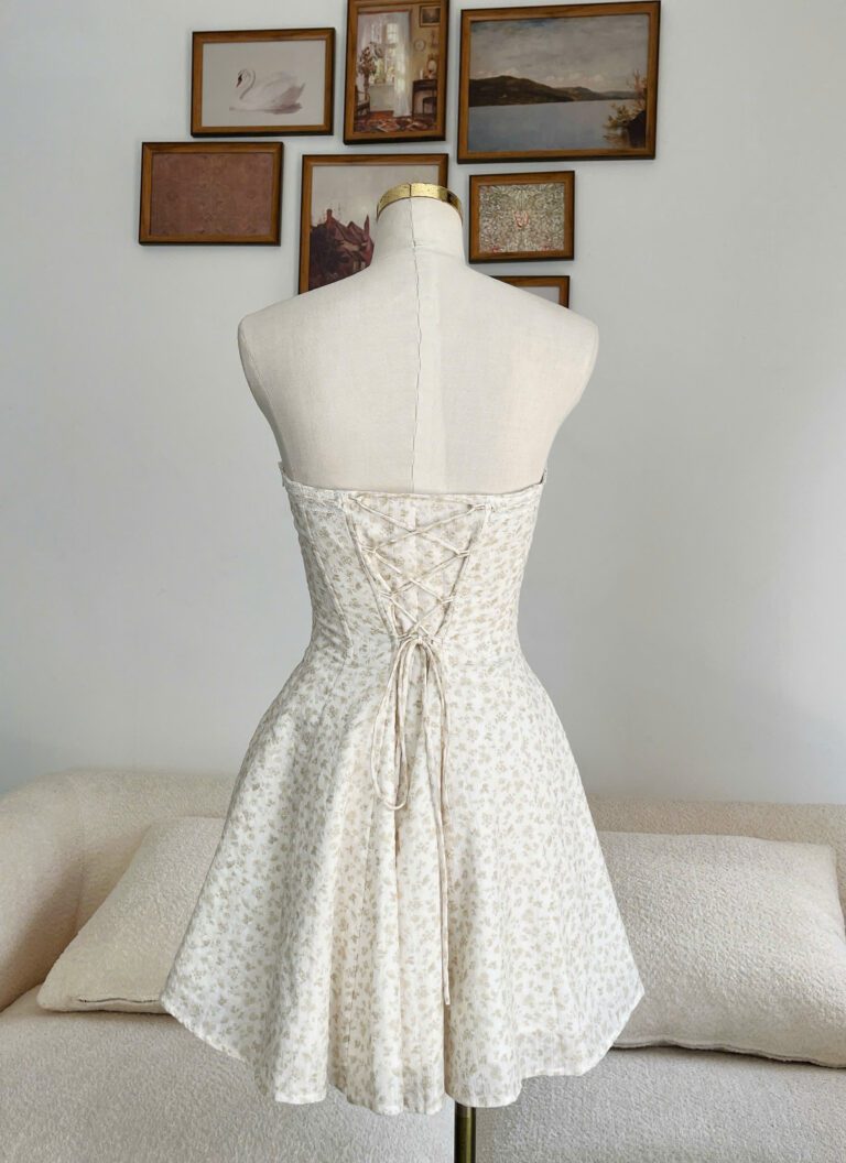 Daisy Dress - White Cream Floral - Image 4