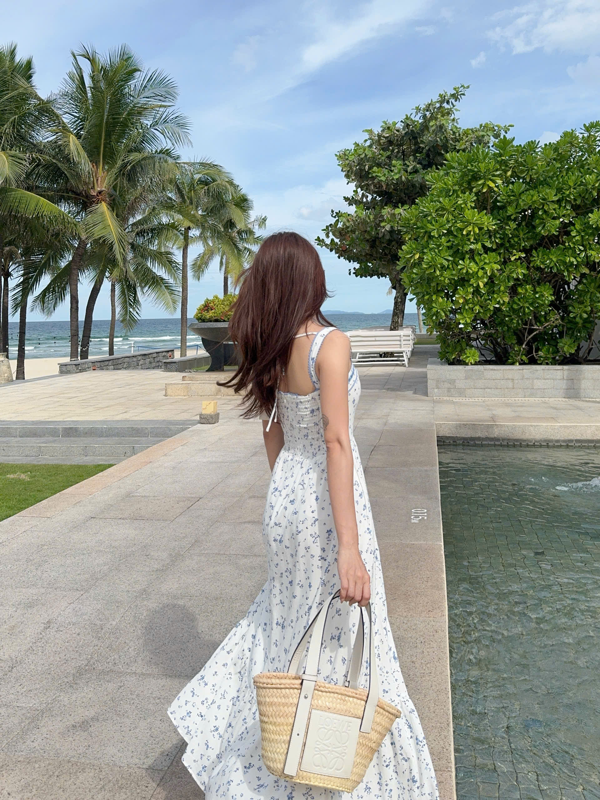 Julliette Dress - White Navy Floral - Image 3