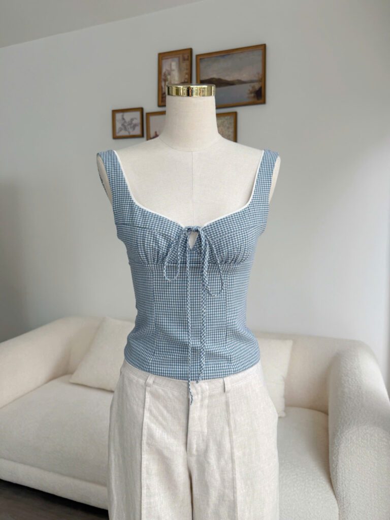 Lila Top - Midnight Gingham