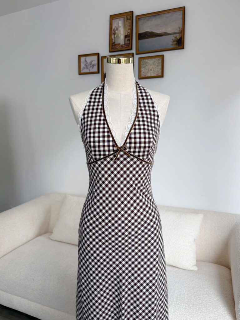 Endie Dress - Mocha Gingham