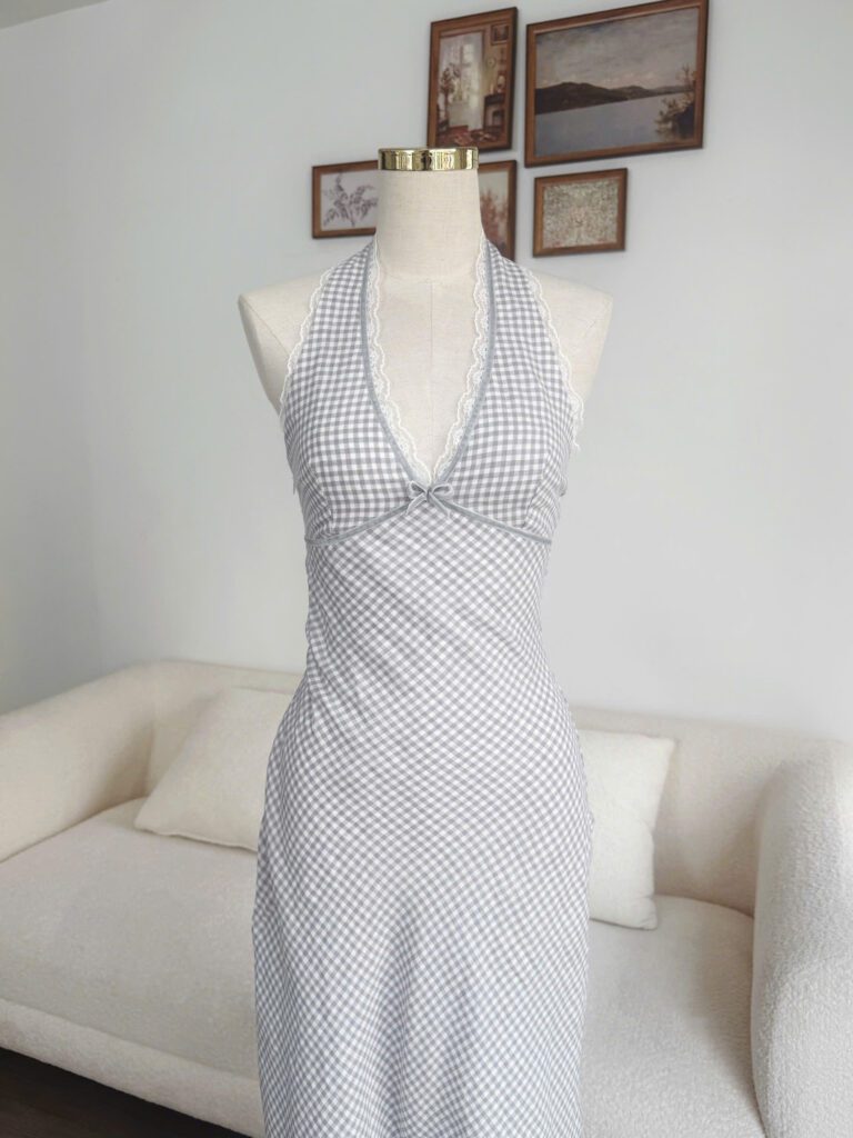 Endie Dress - Grey Gingham