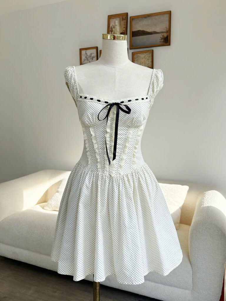 Korin Dress - Butter Dot