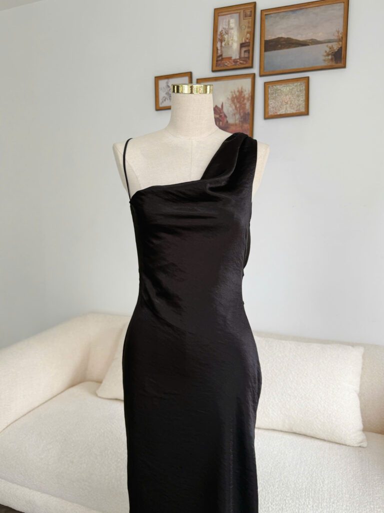 Kira Dress - Noir Satin