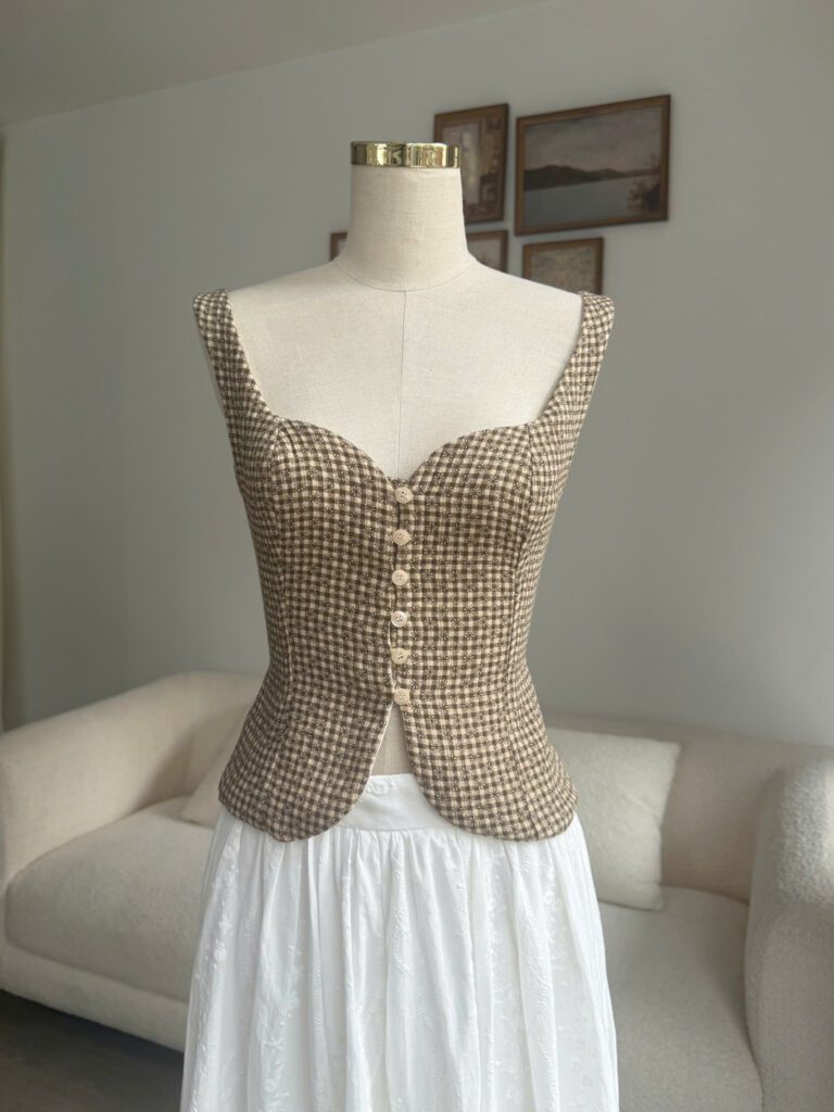 Sora Top - Brown Gingham
