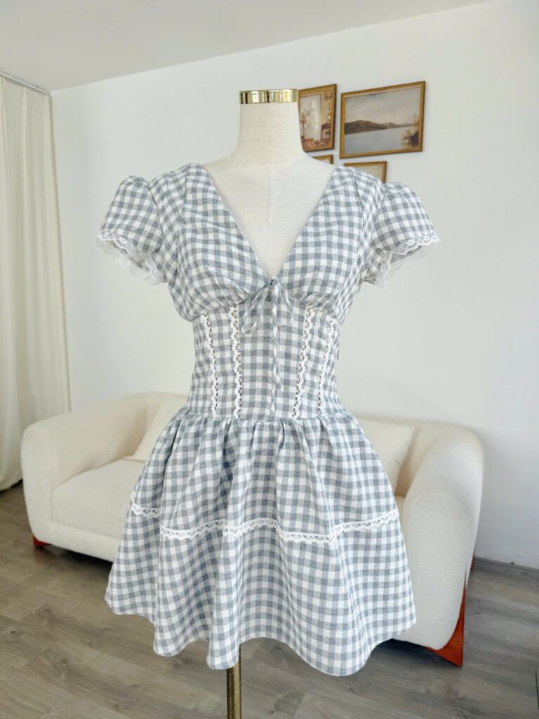 Alina Dress - Moonlight Check