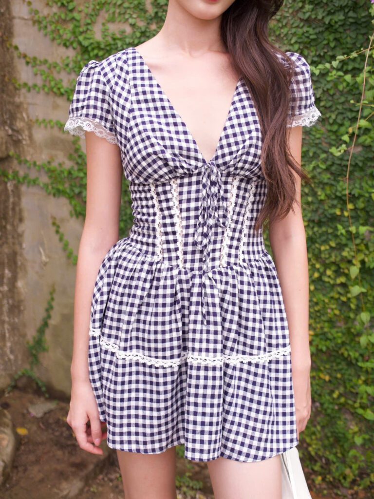 Aline Dress - Midnight Check